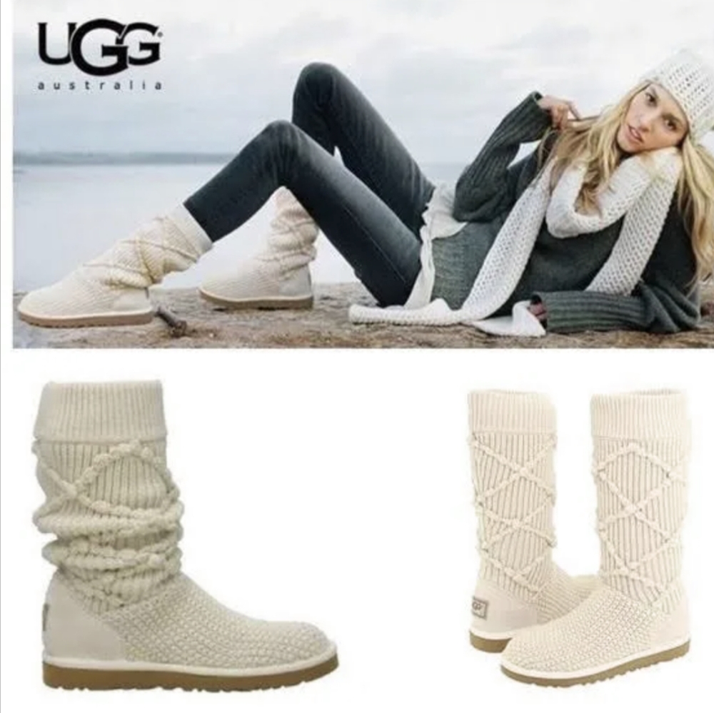 UGG Argyle Knit Sweater boots